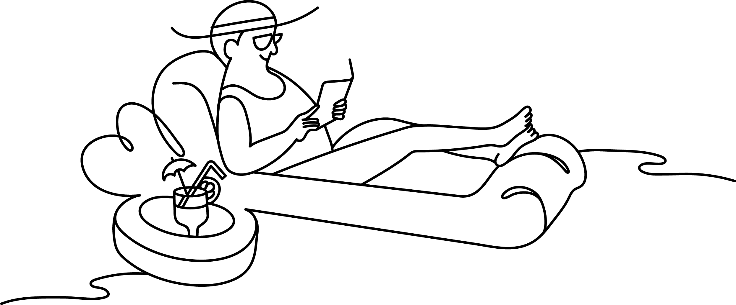 senior woman floating on water