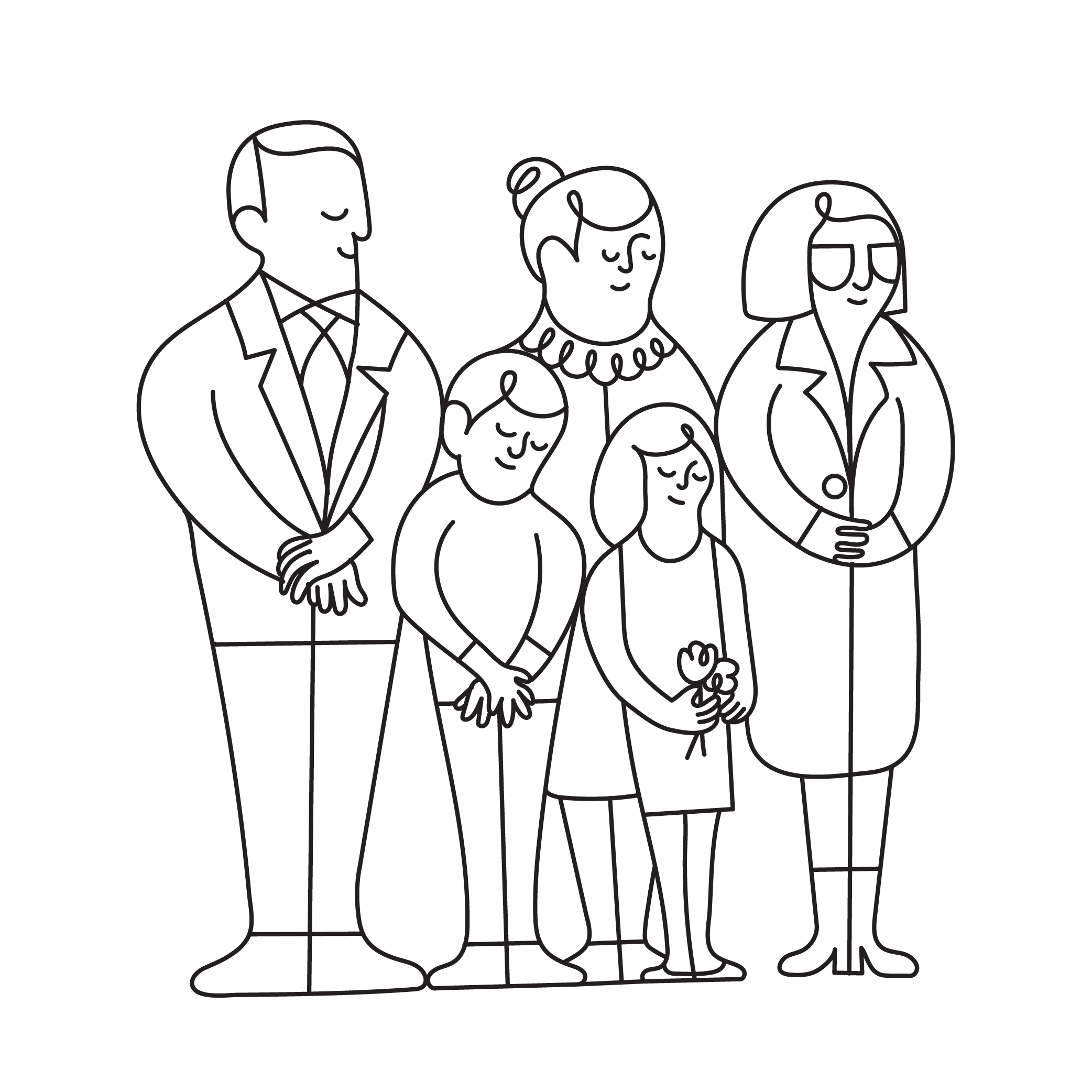 family at funeral