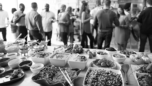 buffet table at celebration of life