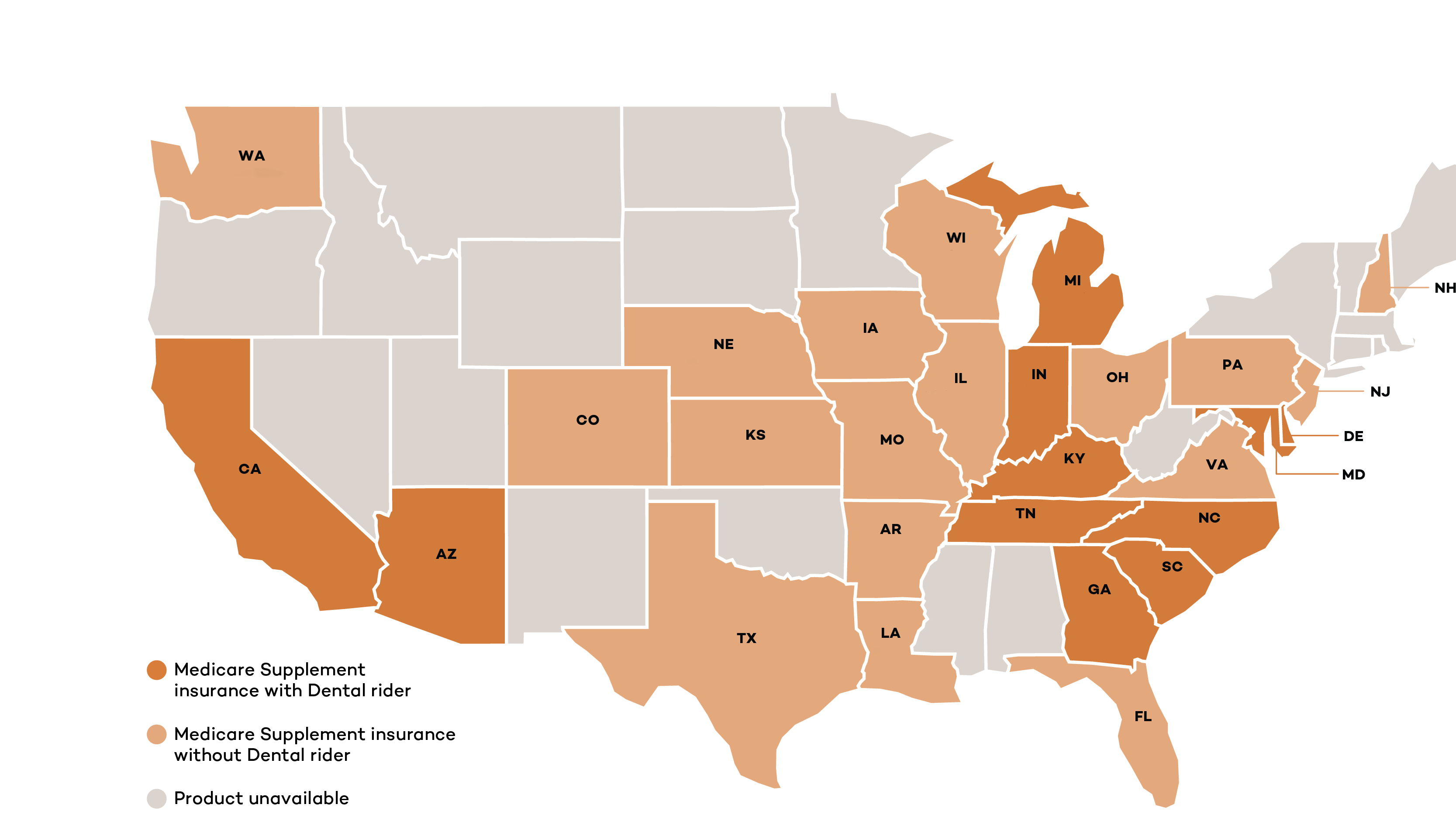 Medicare Supplement map