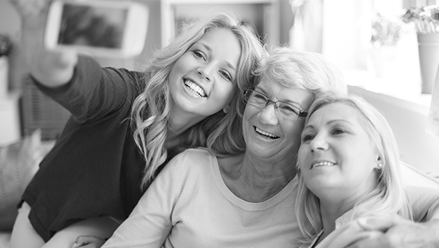 three women taking a selfie