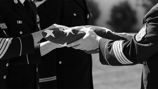 american flag folded for funeral