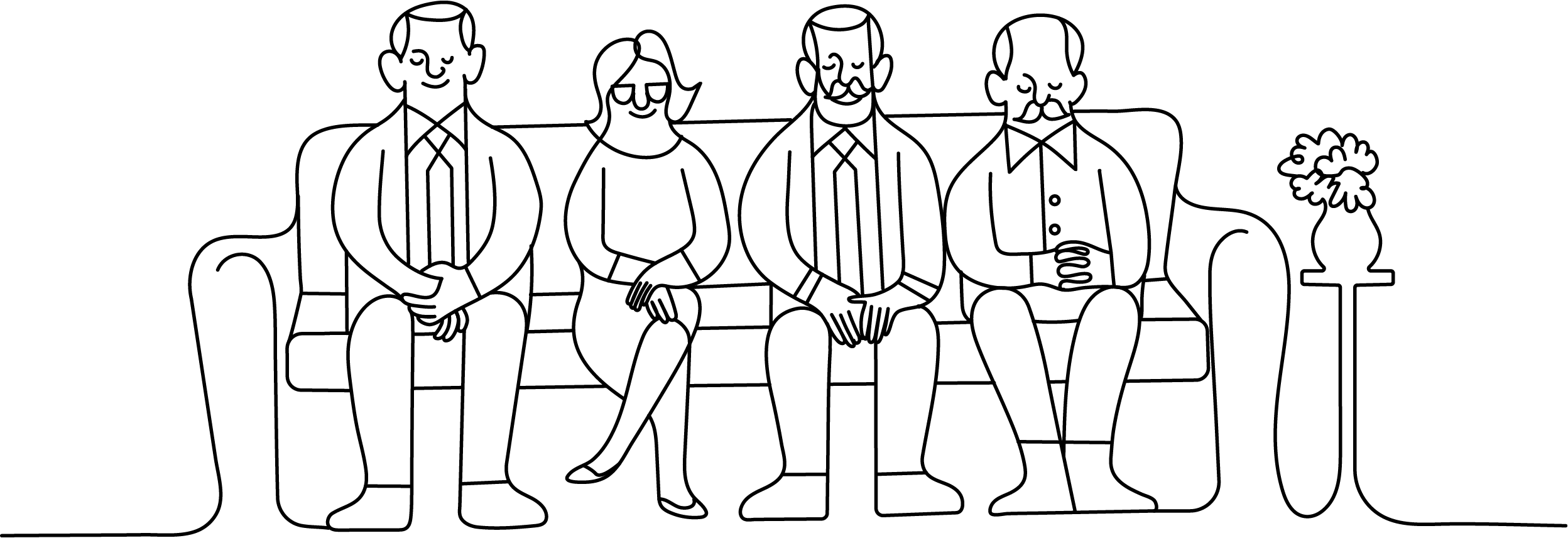 people sitting on a couch